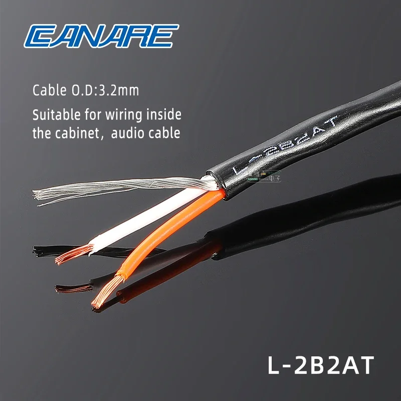 

CANARE 2-core DIY Shielded Audio Signal Connecting Line L-2B2AT L-2B2AT+ OD:3.2mm Engineering Install Thin Wire Earphone Repair
