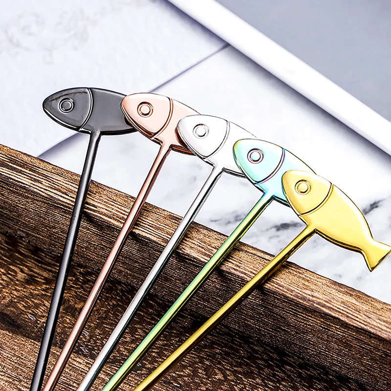 

304 Stainless Steel Stirring Spoon Creative Cartoon Coffee Spoon Cute Cat Fish Dessert Spoon Cake Spoon