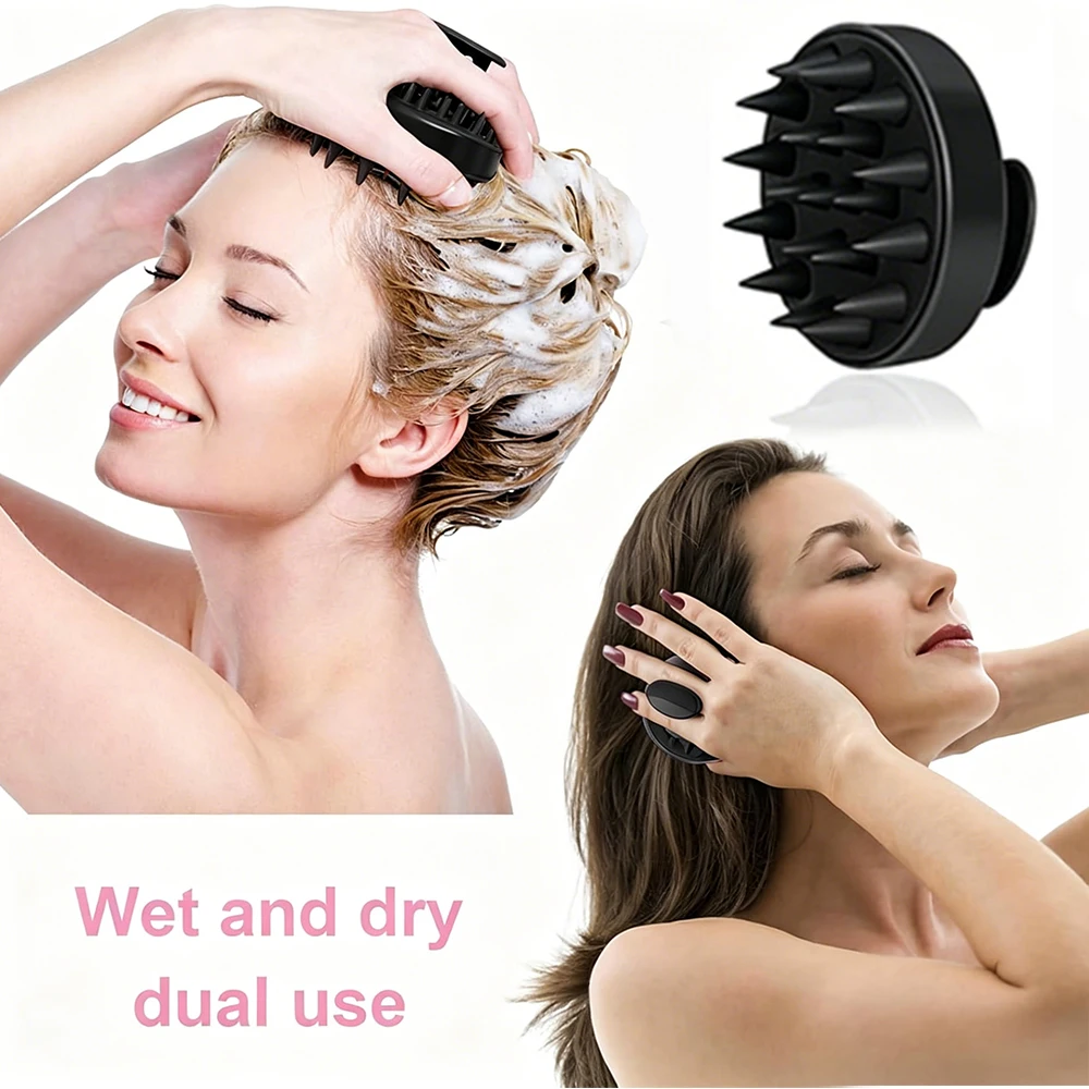 Silicone Head Scalp Massage Comb Hair Washing Brush Soft Scalp Massager for Hair Growth Shampoo Brush Shower Comb Hair Care