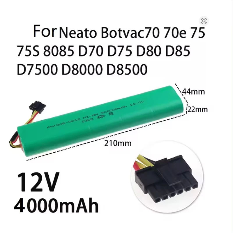 

2026 12V 6000mAh Li-ion replacement battery for Neato BotVac 70e 75 80 85 D75 D85 Vacuum Cleaner for neato Botvac D series