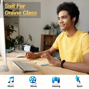 Wire headset, 3.5mm, aux/type C, hi-fi 6d, bass, music, with microphone, for samsung, huawei, xiaomi, pc 12 Main Sales Samsung Headset - №12