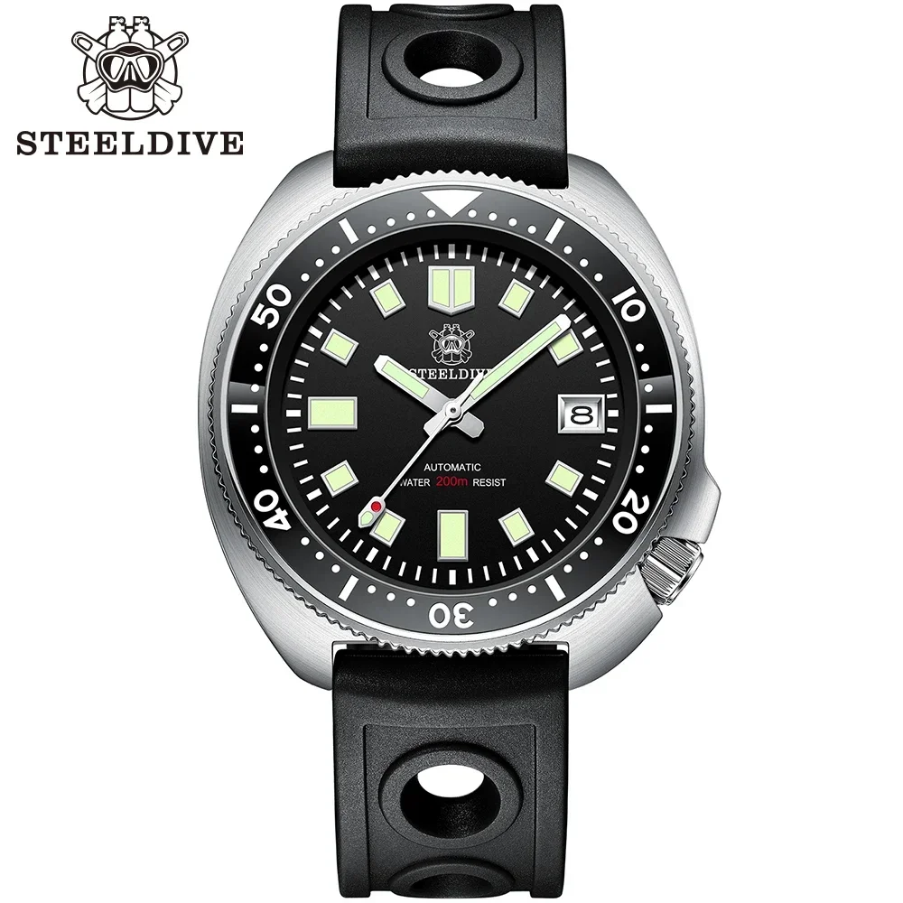 

STEELDIVE SD1970 Dive Watch Sapphire Glass with Transparent AR Coating Ceramic Bezel NH35 Movement Automatic Mechanical Watch