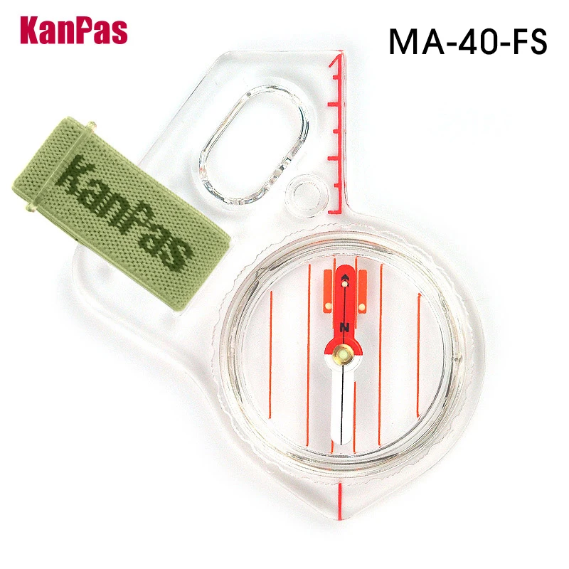 KANPAS Basic and Beginner\'s Orienteering thumb compass, Orienteering Primary Compass, MA-40-FS, Durable Sport Compass