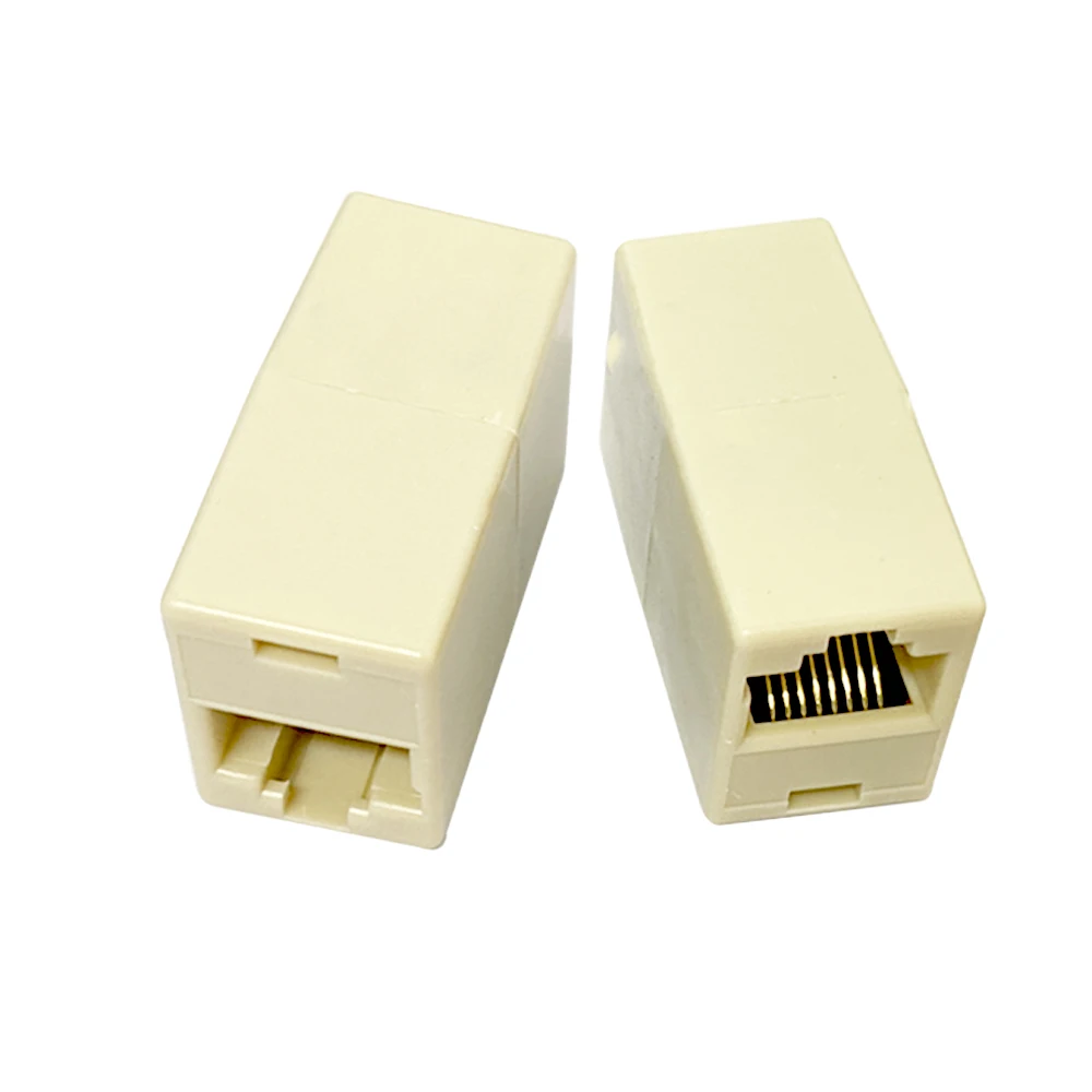 1/2/5Pcs RJ45 Connector 1 To 2 Way LAN Ethernet Cable Network Splitter Coupler RJ45 Cat5/Cate6 Interface Extender Female Adapter