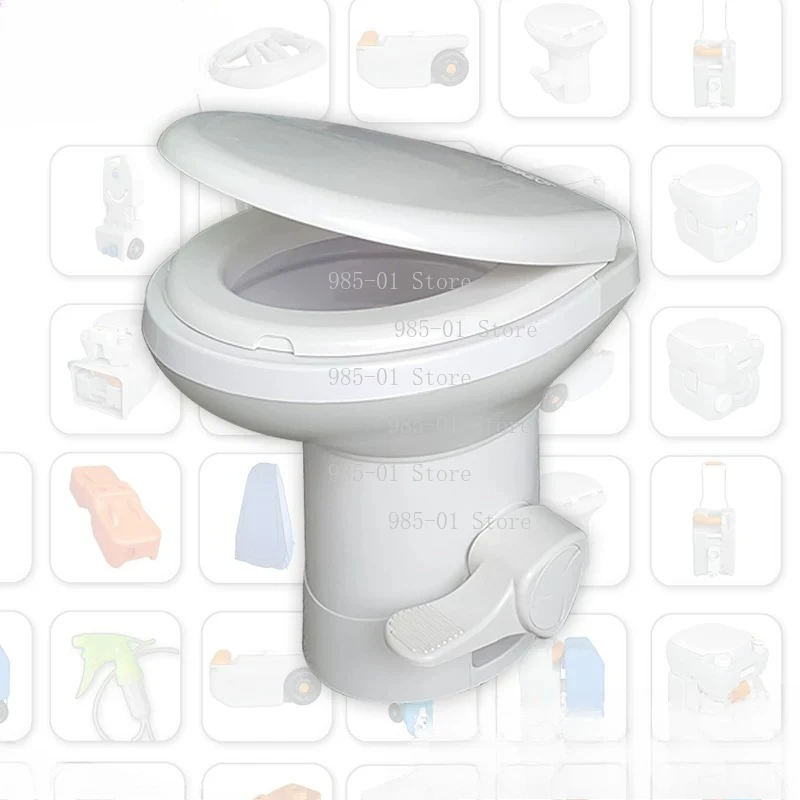 Gravity flush anti-leak toilet, suitable for camper van, caravan and motor home trailer