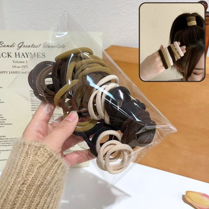 200pcs Hair Accessories for Women girl Basic Hair Bands Headband Hair Ropes Ties Ponytail Holder Simple and Fashionable Nylon