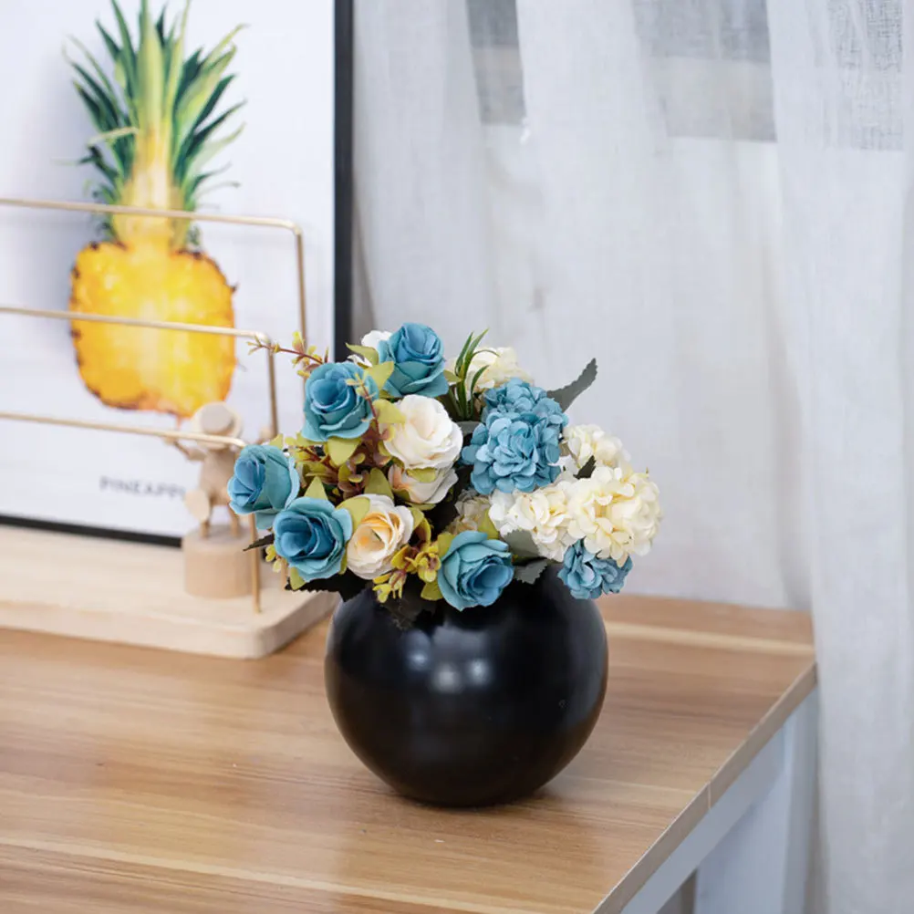 

Stainless Steel Flower Vase Modern Desktop Decor For Home Office Table Centerpiece Dried Artificial Flowers Metal Planter