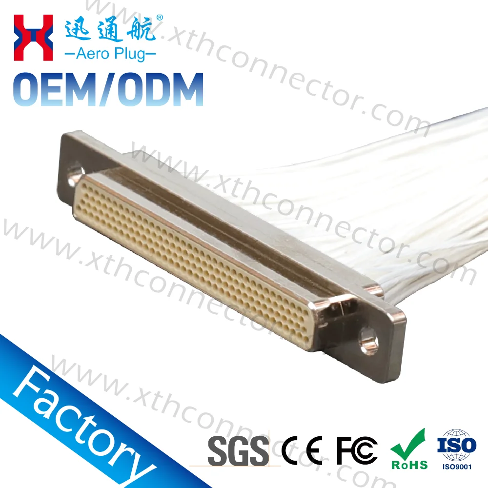 High Density 144Pin Micro Rectangular Crimp Connector J30J-144TJL/ZKP MIL-Spec Signal