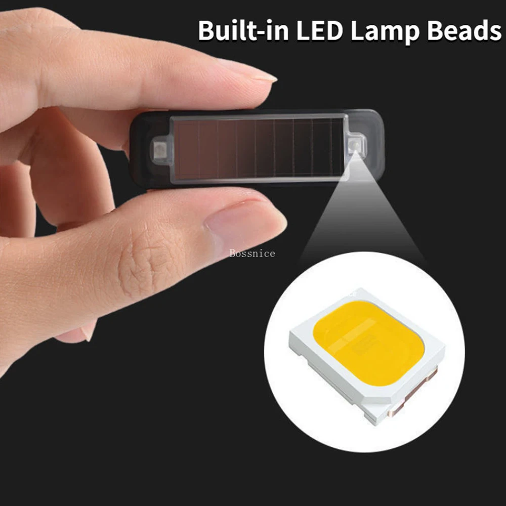D5 Mini LED Solar Power Car Warning Light Night Security Simulated Alarm Wireless Anti-Theft Caution Lamp Flashing Alarm Lights