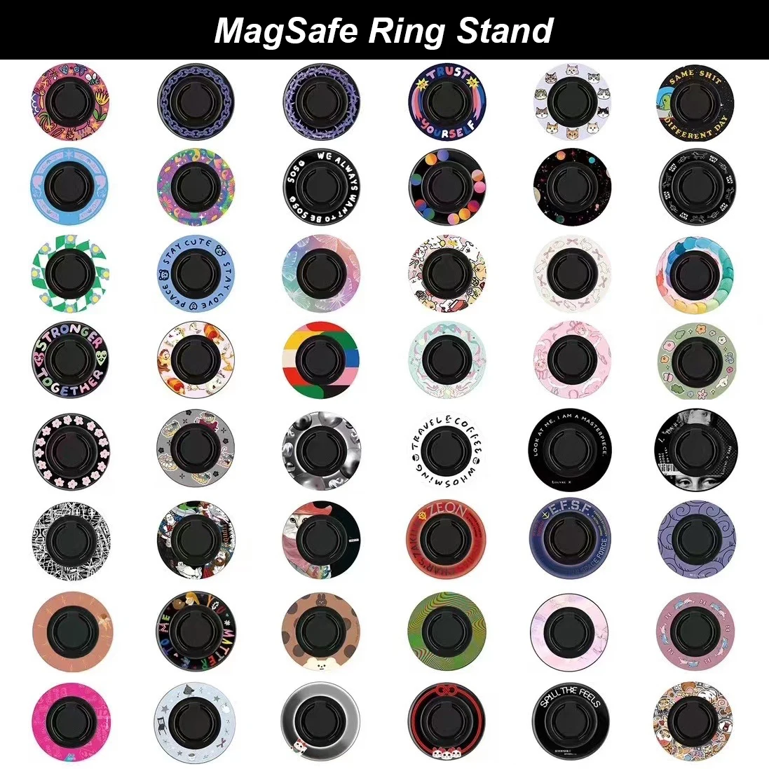 

MagSafe Ring Stand Folding Phone Holder for IPhone Holder Mount Support for Samsung Galaxy