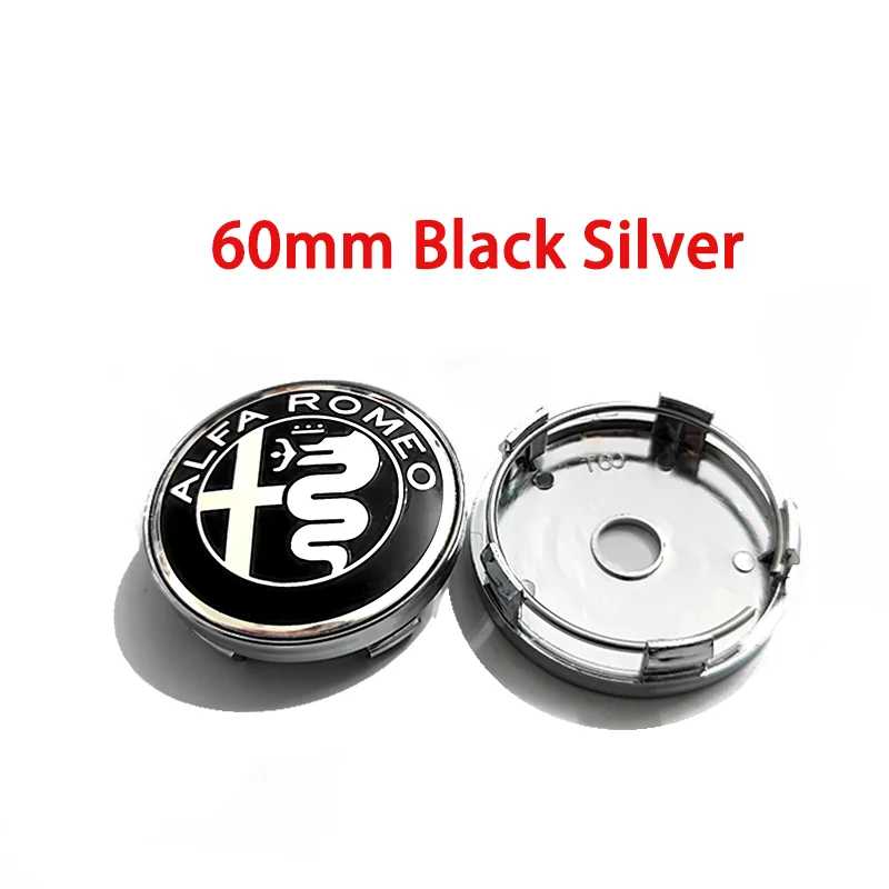 4 Pcs 60mm Wheel Center Cap Badge Rim Hub Cover Logo Hubcap Emblem Car Accessories For Alfa Romeo Mito 147 156 159 166