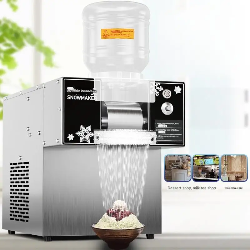 Snowflake Ice Machine Cart Commercial Mobile Bingsu Maker for Street Food Vendor