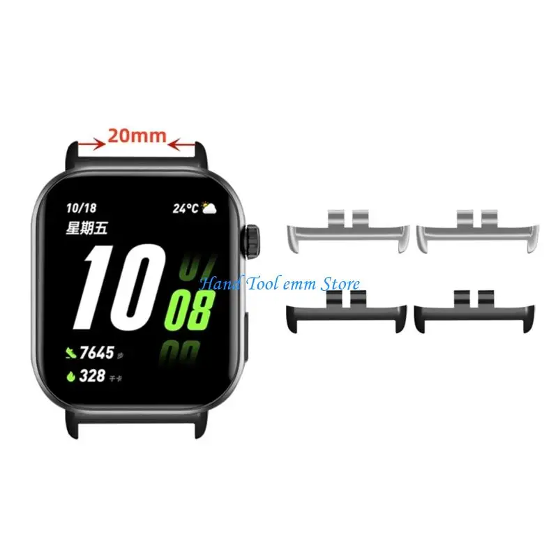 H37F 2pcs Smartwatch Connectors Adapter 20mm Diameter Rustproof for Choice ROSSINI 2i