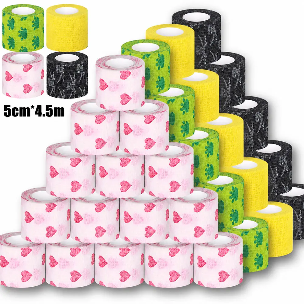 10PCS Tattoo Grip Wraps Cover Non-woven Tattoo Bandage Covers Waterproof Self Adhesive Finger Protection Tattoo Accessories