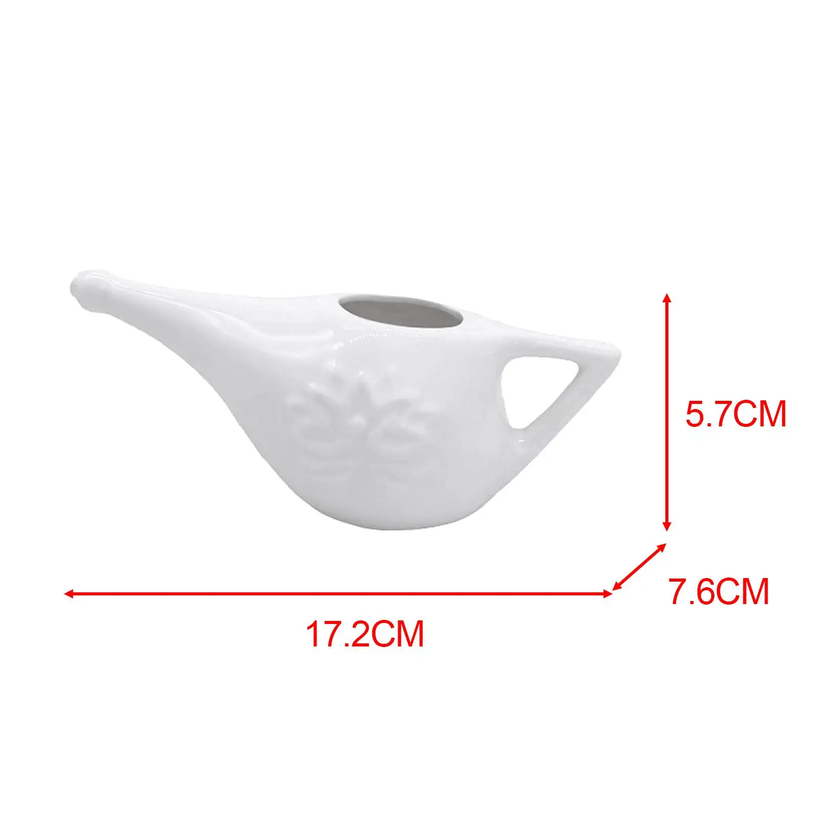 Ceramic Neti Pot 180ml Leakproof for Travel Portable Comfortable Grip Nose