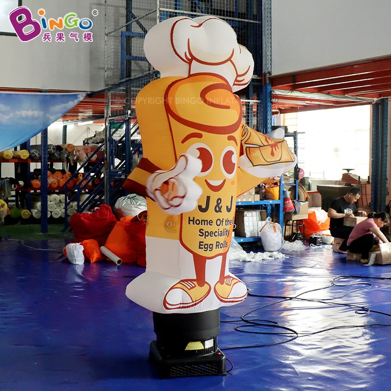 2 M (6.5ft) Inflatable Burrito Chef Crepes Chef Blow Up Air Dancer สําหรับตกแต่งร้านอาหาร-ของเล่น