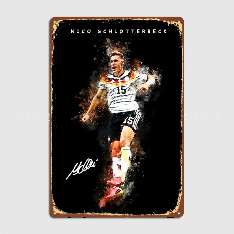 Nico Schlotterbeck Football Player Poster Metal Posters Living Sign Indoor Outdoor Room Decoration Home Bar Decor Wall Decor