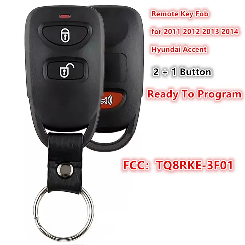 Keyecu for 2011 2012 2013 2014 Hyundai Accent Smart Remote Key Fob 2+1 Buttons 315MHZ TQ8RKE-3F01 95430-1R200 IC: 5074A-RKE3F01