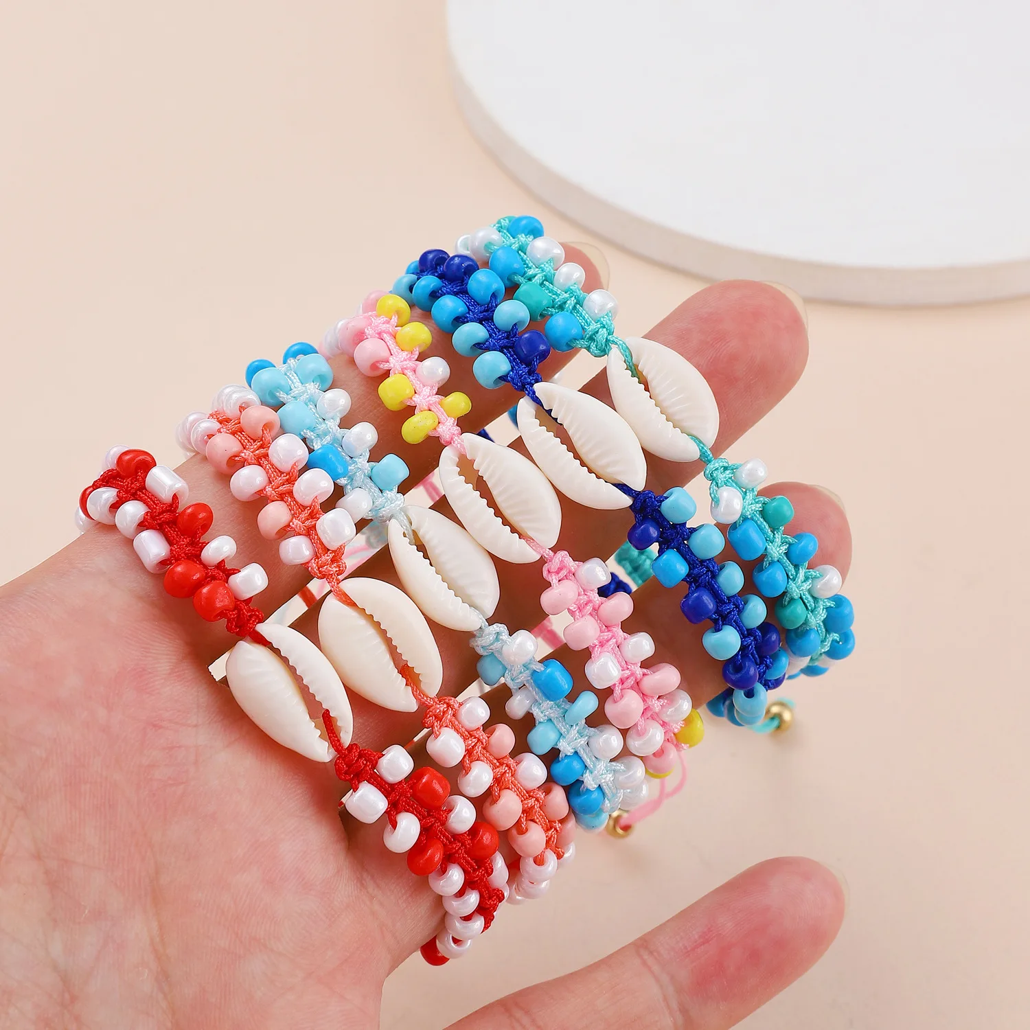 Vintage Bohemian Colorful Rope Bead Bracelet 2024 Trending Jewelry Handmade Woven Shell Bracelets For Women Accessories Femme