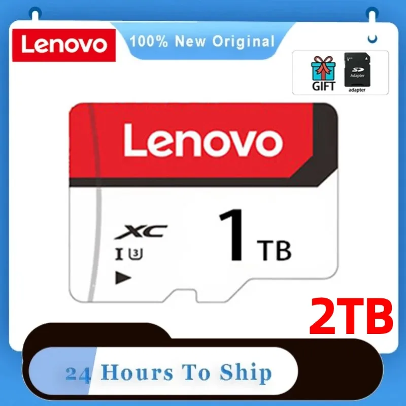 Cartão de Memória de Alta Velocidade Lenovo, Micro TF, Cartão SD, Super Compatibilidade, U3, Cartão TF, V30, 1TB, 512GB, 2TB, Compatível com SmartPhone