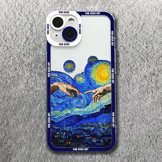 Great Art Van Gogh Oil Painting Phone Case For iPhone 16 15 Pro Max 14 13 12 11 Pro Max 7 8 14 15 Plus X XR XS Soft Clear Cover image 6