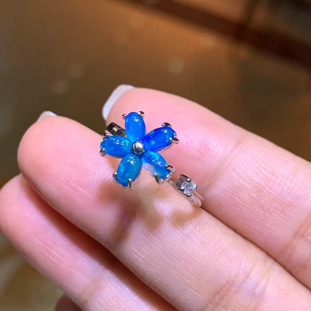 

Модные кольца с натуральным опалом, стерлинговое серебро 925 пробы, октябрьский камень 3*5 мм для женщин, ювелирные украшения на день рождения