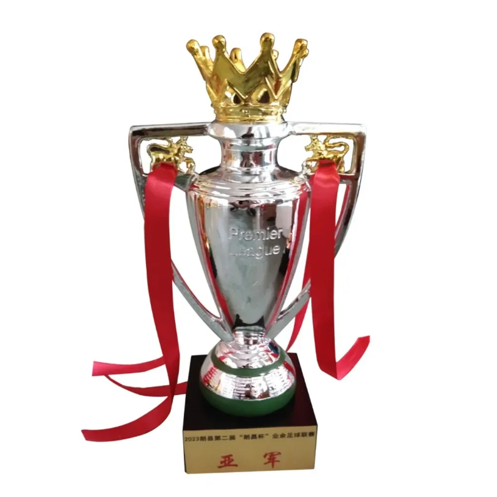 Trofeo de la Premier League de fútbol, suministros para fanáticos de la Copa europea del Manchester City Liverpool, adornos de resina galvanizados