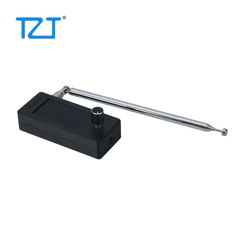 Tzt receptor de rádio rf si4732, tamanho de bolso, 0.5-108mhz, tela ips de 1.9 polegadas, suporte lsb usb am fm, modos com antena telescópica