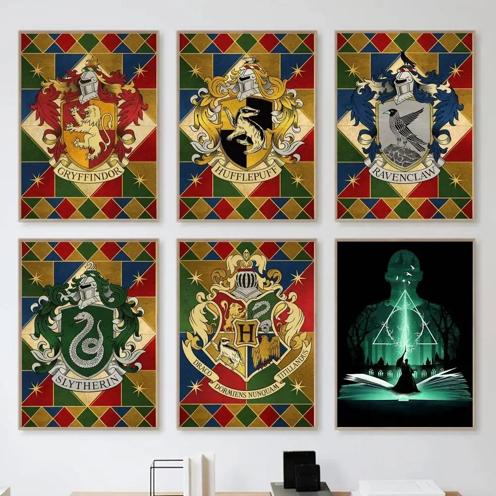 H-Harries Wand P-Potters-Póster de paisaje, arte autoadhesivo, pegatina de papel impermeable, decoración de pared de habitación, cafetería, Bar