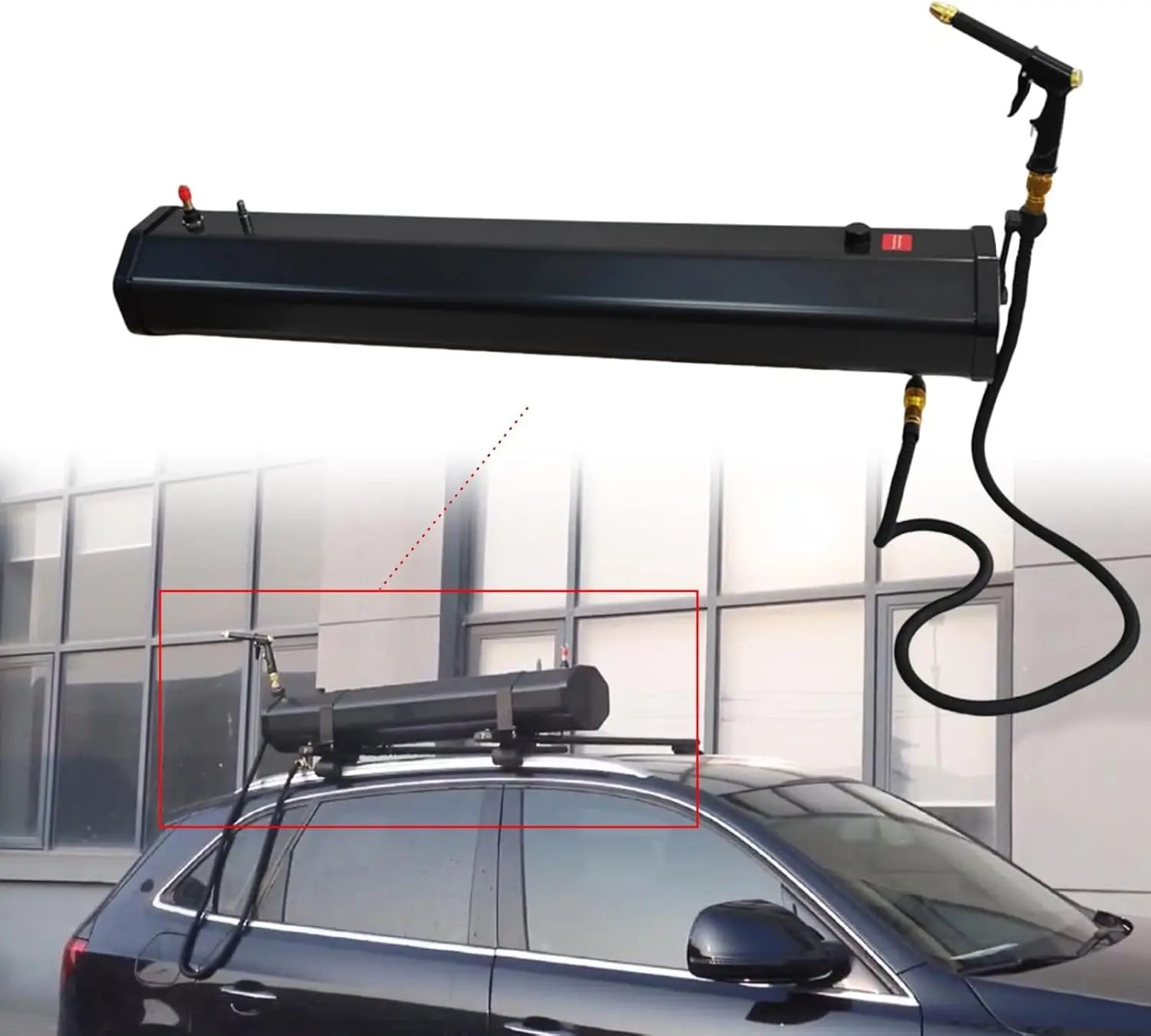 AP03 Pressurized 8-Gallon Camping Water Tank Road Shower for Off-Road Pick-up Trucks