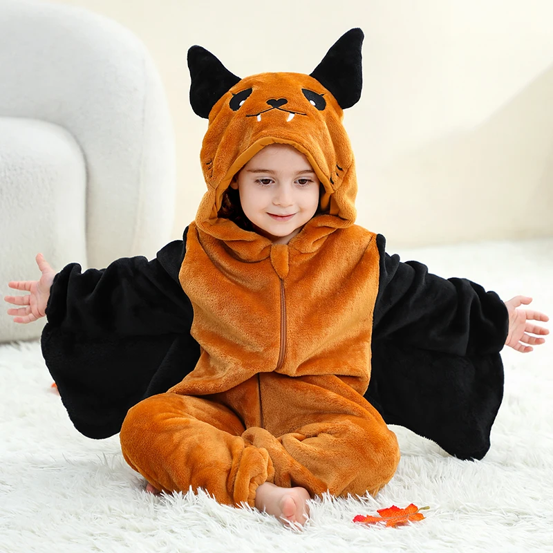 MICHLEY Karneval Baby Strampler Flanell Cosplay Kleinkind Säugling Kleidung Overall Bodysuits Jumpsuit Kostüm für Mädchen Jungen – Detail 33
