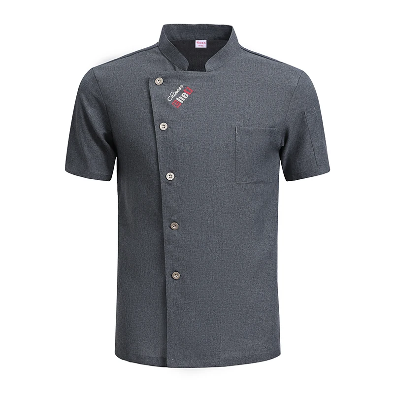 Man Cook Uniform Professional Chef's Shirt Cooking Jacket Restaurant Working Clothes Hotel Workwear Bakery Waiter Overalls