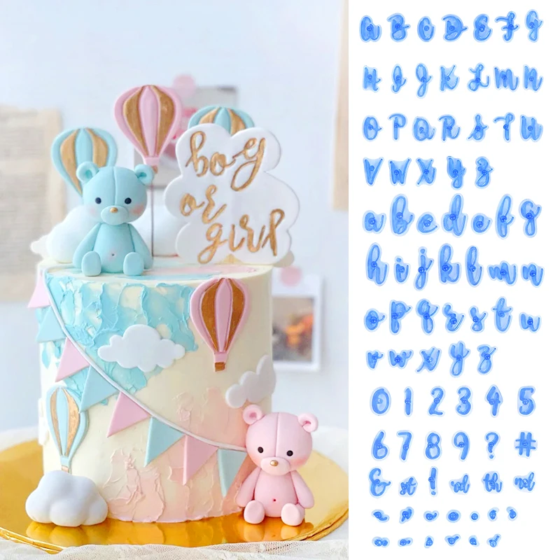 

Alphabet Number Letter Cake Mold 3D Plastic Biscuit Cookie Fondant Cake Stamp Embossing Cutter Mold DIY Baking Tools Accessories