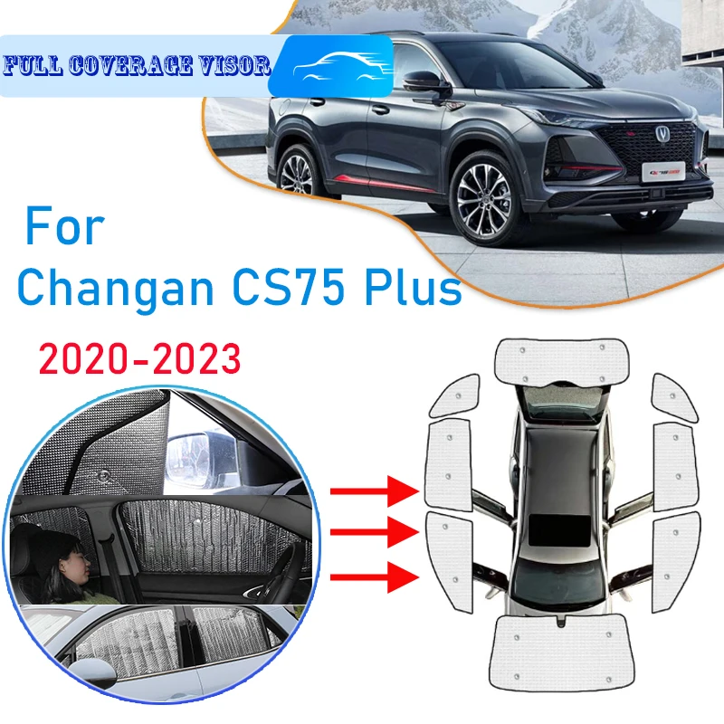 

Автомобильные солнцезащитные очки с полным покрытием для Changan CS75 Plus 2023 2022 2021 2020, аксессуары, солнцезащитный козырек, автомобильные ветрозащитные стекла, козырек