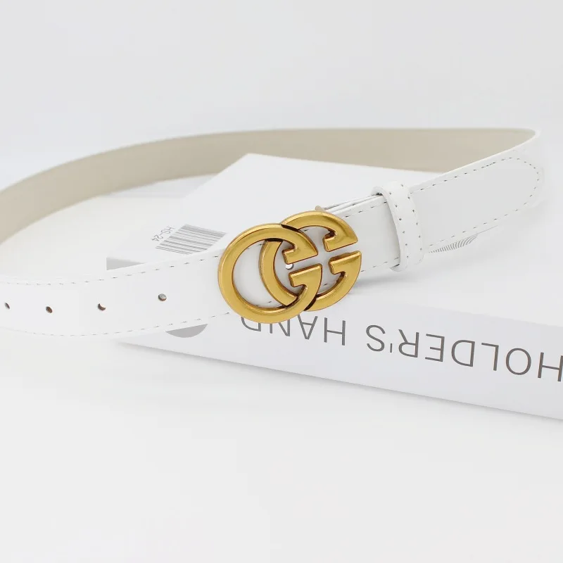 حزام جلد البقر الحقيقي GG للنساء مصمم فاخر للجنسين حزام رجالي أنيق حزام جينز حزام الخصر