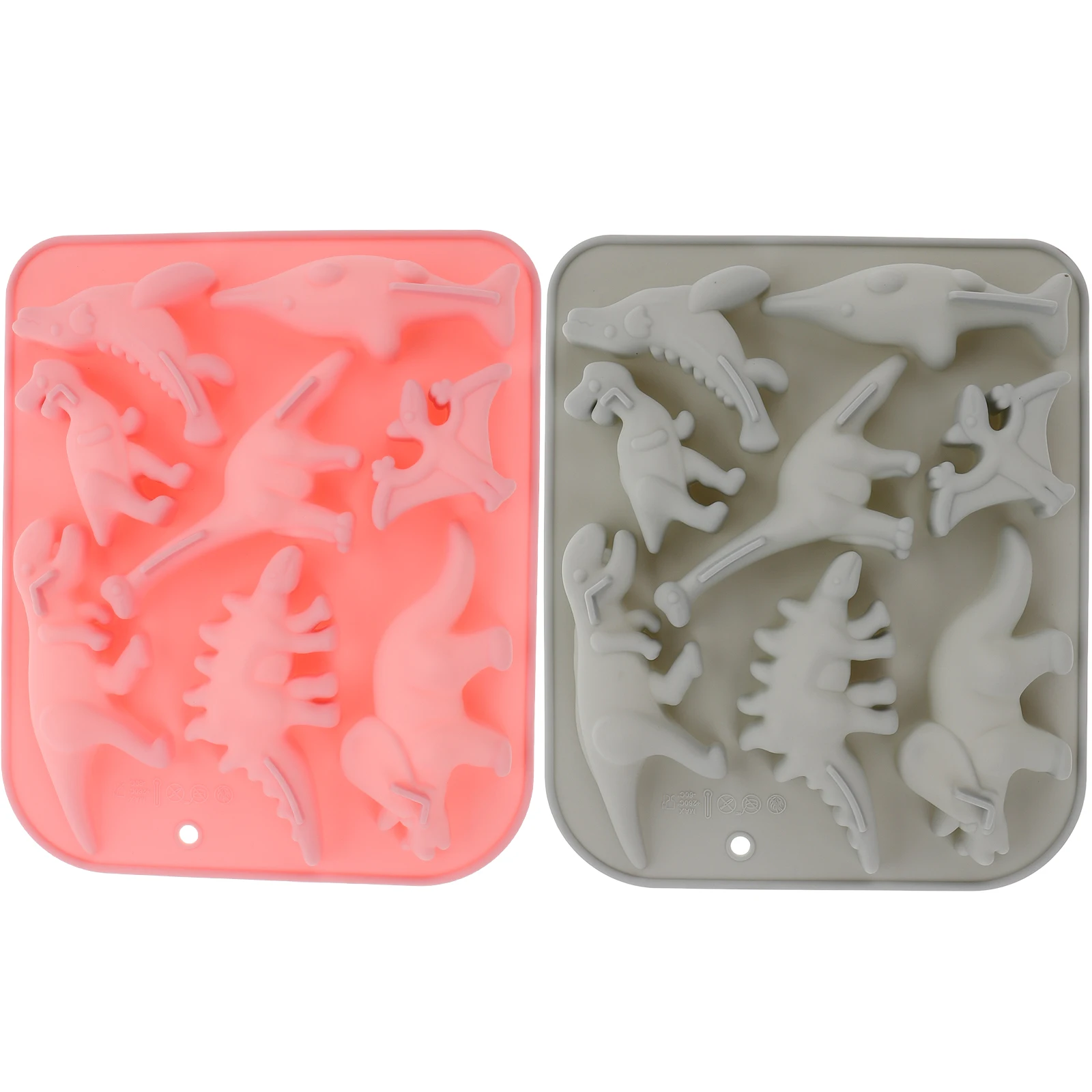 

2pcs Animal Cake Mold Silicone Chocolate Ice Cubes Baking Tools Dinosaur Mold Winged Dragon Ancient Party