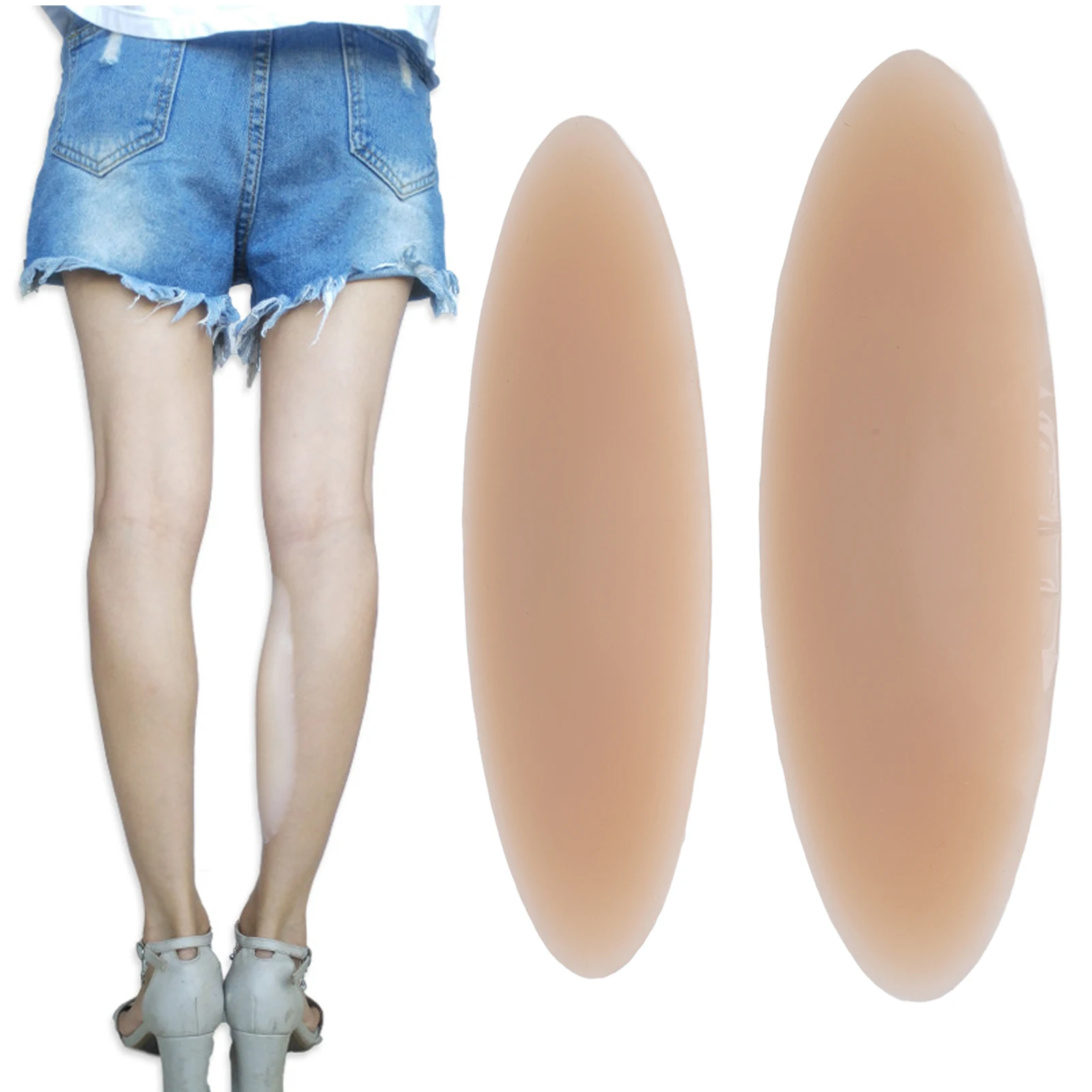 

120g/Pair Silicone Calf Pads for Crooked or Thin Legs Body Beauty Supply Skin Color Leg Silicone Women Leg Corrector for Calfs