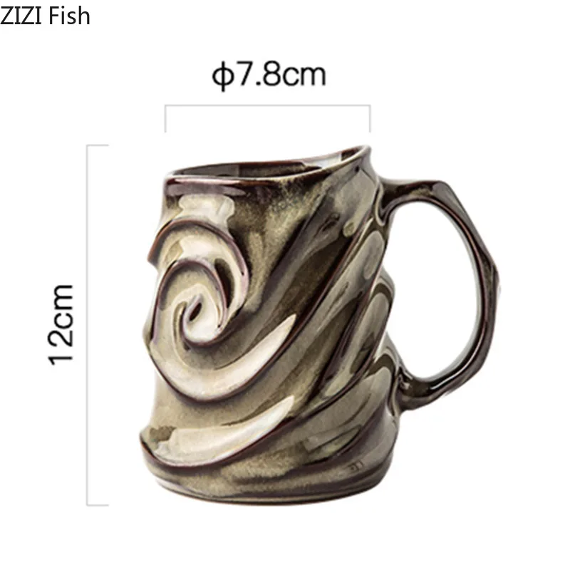 500 مللي كوب ماء سعة كبيرة كوب سيراميك المنزل الإفطار كوب حليب مكتب بعد الظهر الشاي عشاق فنجان القهوة شرب مجموعة هدية #5