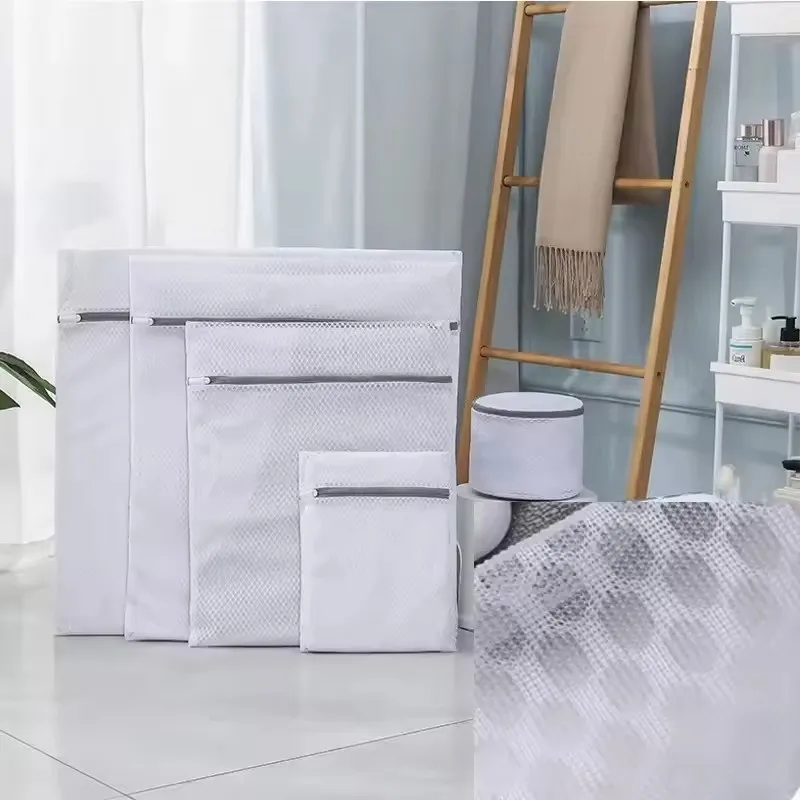 2/3 قطعة أكياس الغسيل الشبكية دائم العسل شبكة الغسيل المنظم أكياس قابلة لإعادة الاستخدام حقيبة الغسالات