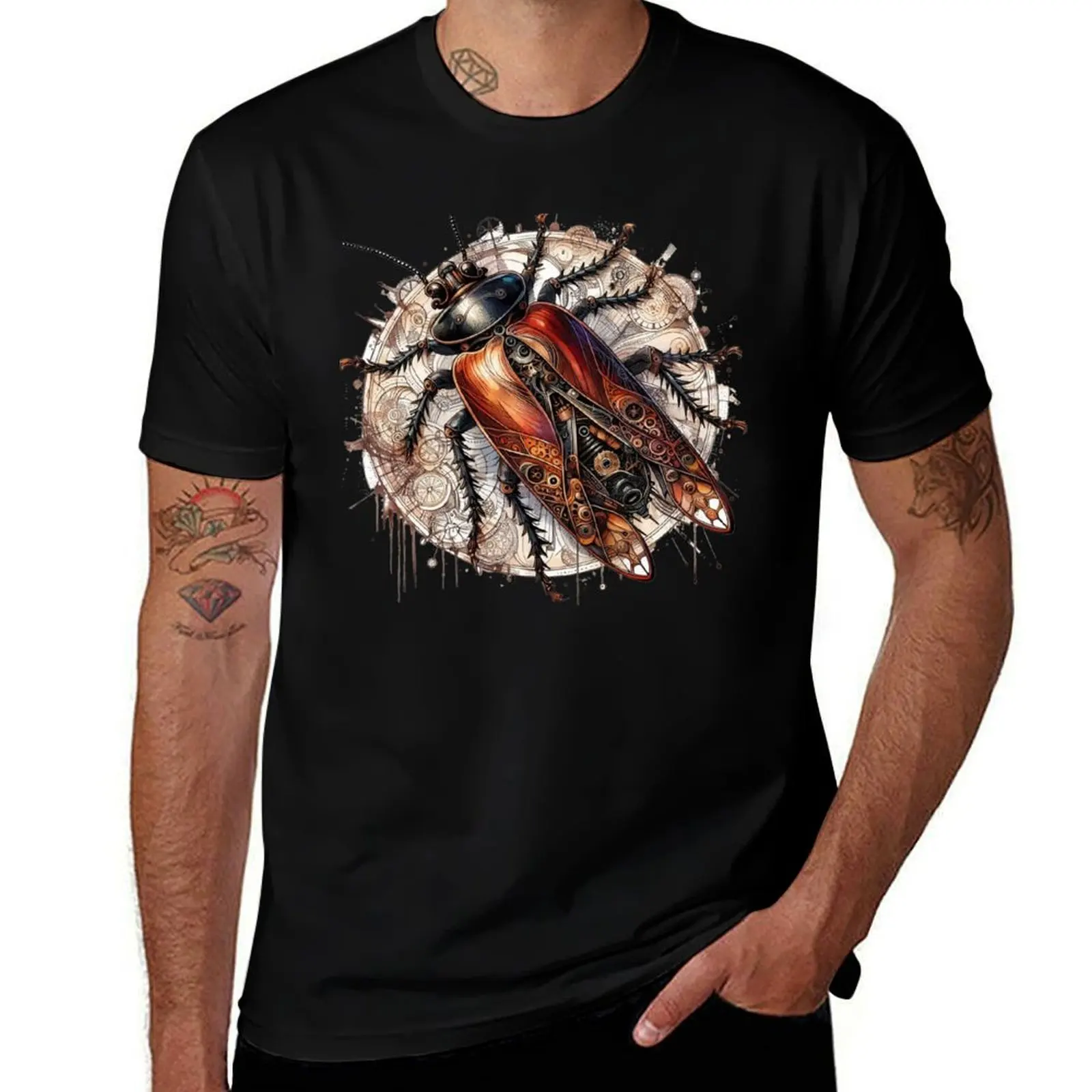 Steam Punk Cockroach T-Shirt Cool Feeling Summer Tee Shirt