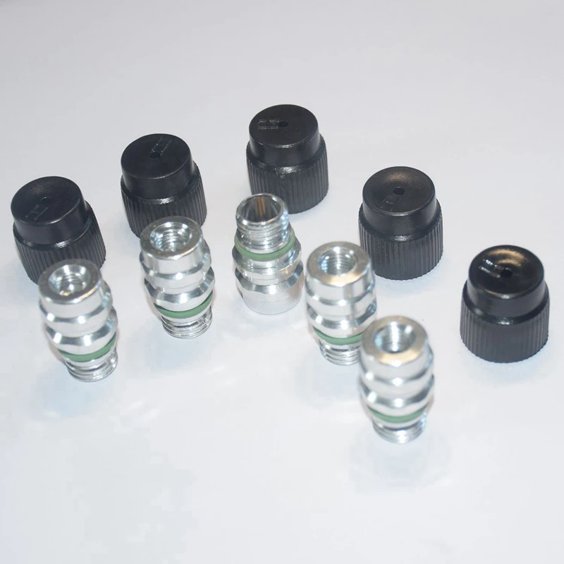 M12x1.5 Male High Side A/C Charge Port Valve 15 Pack With Caps Compatible With MT0105 800-955 59946 GM 52458184 15-5438