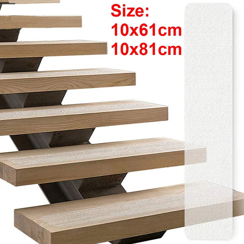 

10x81cm Transparent Anti-Slip Strips Baby Non-Slip Safety Strip Grip Tape Stairs Steps Bathtubs Shower Floor Waterproof Stickers