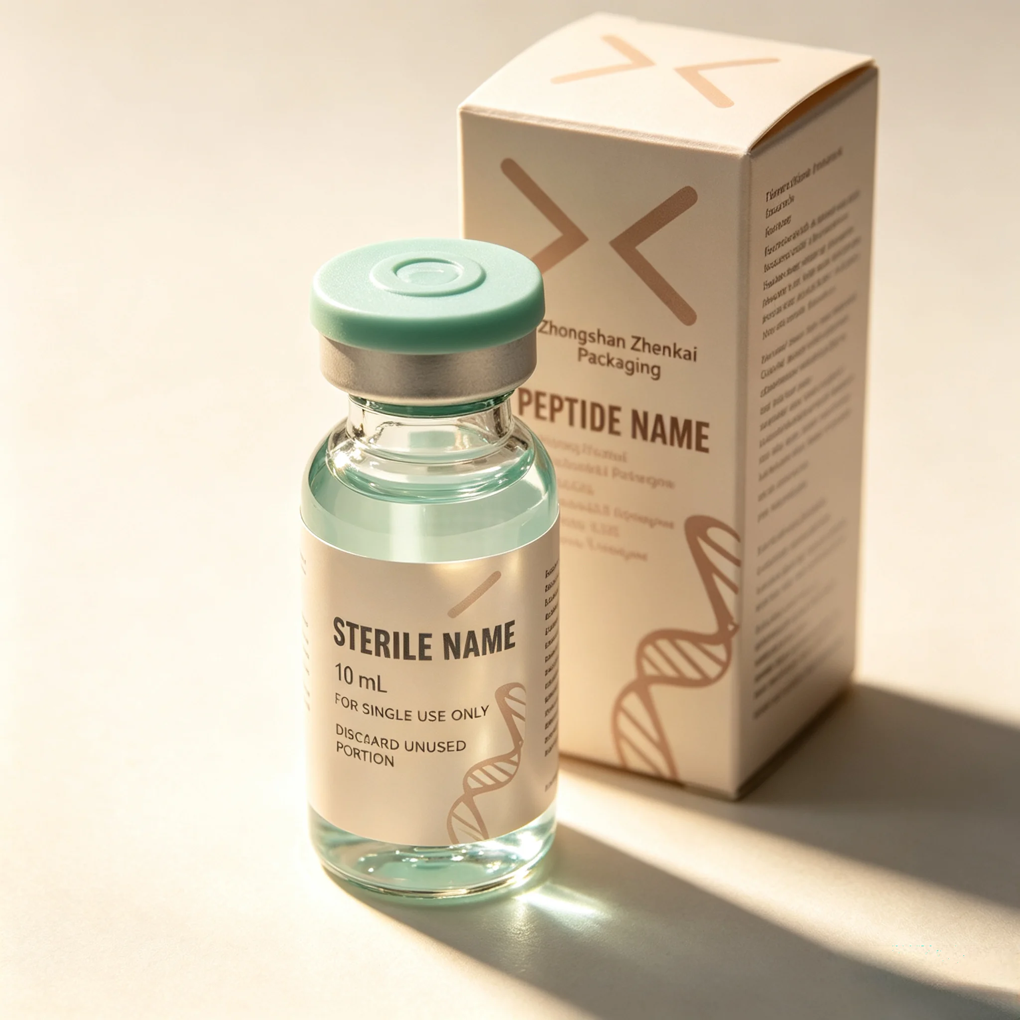 Peptide Product Pack Accessories,Non-toxic Vinyl Stickers,Industrial Labels and Custom Boxes for 3ml 5ml 10ml Sizes