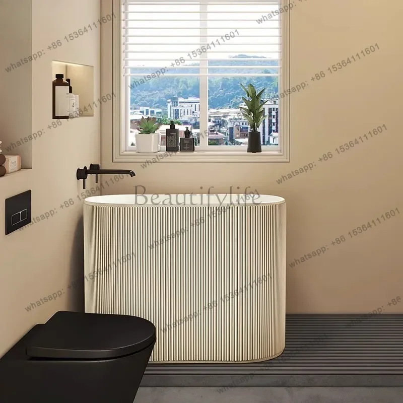 FG Japanese Organizer Bathtub Photography Household Freestanding Keep Warm Bathtub Edge Barrier Large Baignoire Home Furniture