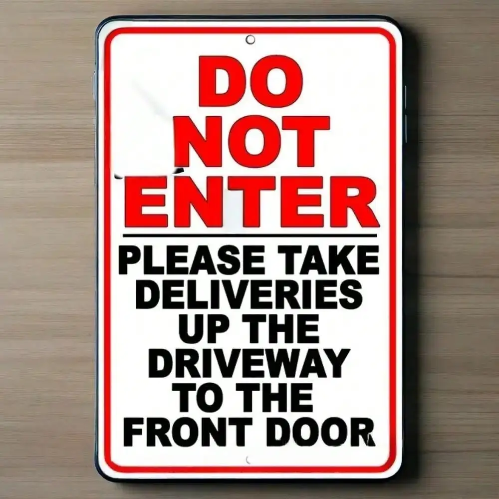 1 قطعة ريفل فيتو ™   طريق المزرعة الخاصة: دخول مصبوغ - لافتة معدنية صارمة " - لوحة متينة للمخصائص الريفية ومدخل المزرعة