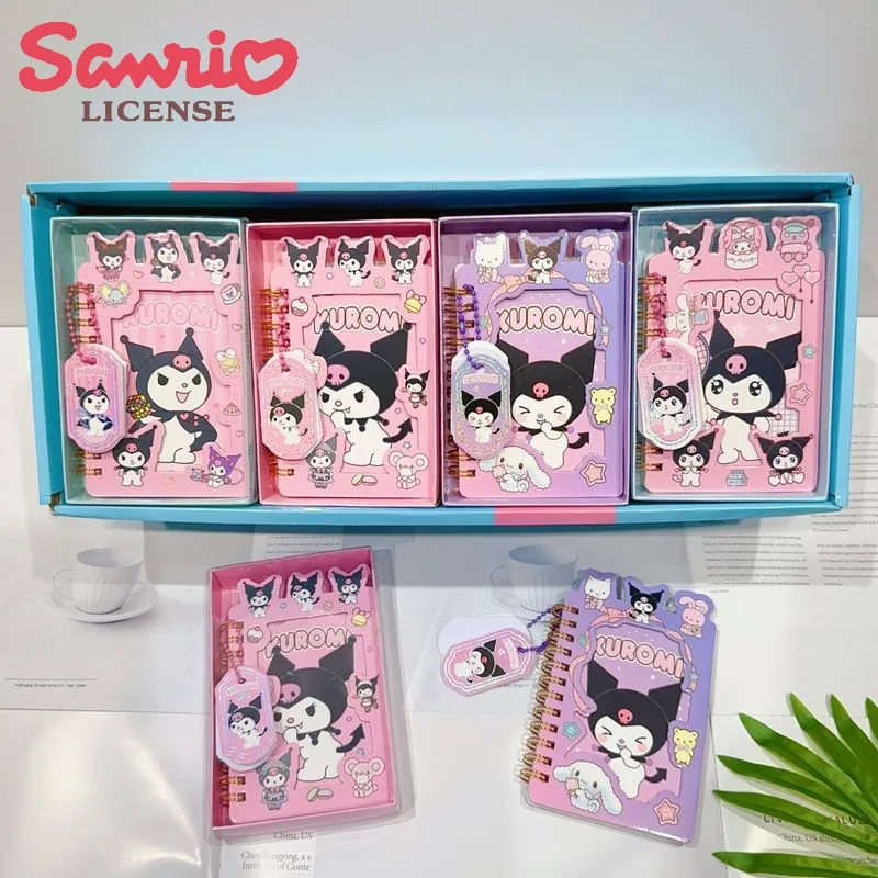 20pcs Sanrio Coil Notebook Gift Box Cute Kuromi Cartoon Notebook Girl'S Heart Memo Notebook Notebook Office Supplies Wholesale