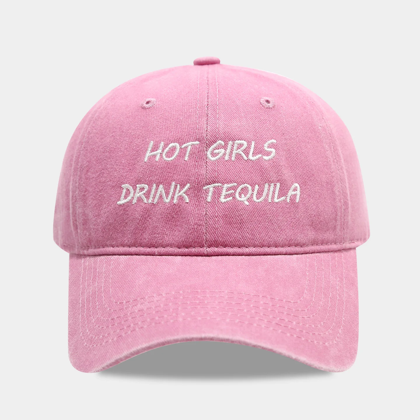 Hot Girl Drink Tequila Embroidered Baseball Cap for Women Adjustable Soft Top Dad Hat Casual Summer Streetwear Party Y2K Style
