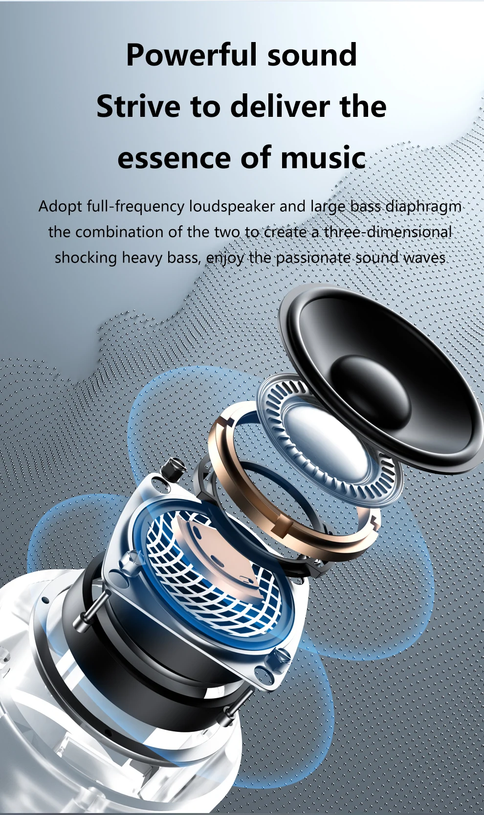 ZEALOT-S32 Tragbarer Bluetooth-Lautsprecher, Kabelloser Lautsprecher mit 2 Mikrofonen, für Strandpartys und Geburtstagsfeiern, Wasserdichter Lautsprecher – Detail 8