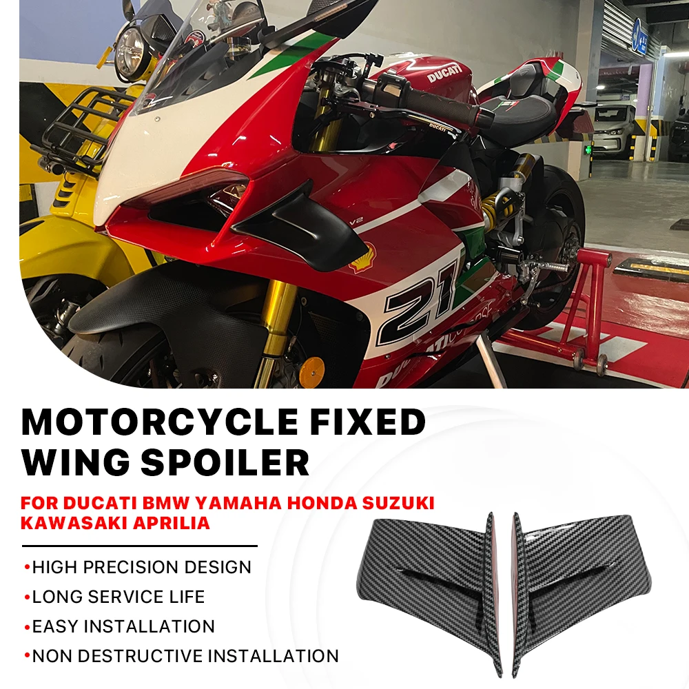 

Motorcycle Fixed Wings Universal FOR DUCATI BMW YAMAHA HONDA SUZUKI Kawasaki Aprilia RS660 RSV4 Modified Parts Side Winglets