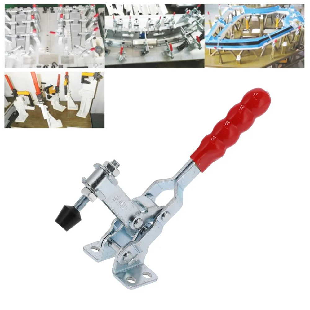 2pcs Durable Plastic Cover Handle Toggle Clamp Stable Safe Quick Release Clamp Quick Fixture Welding